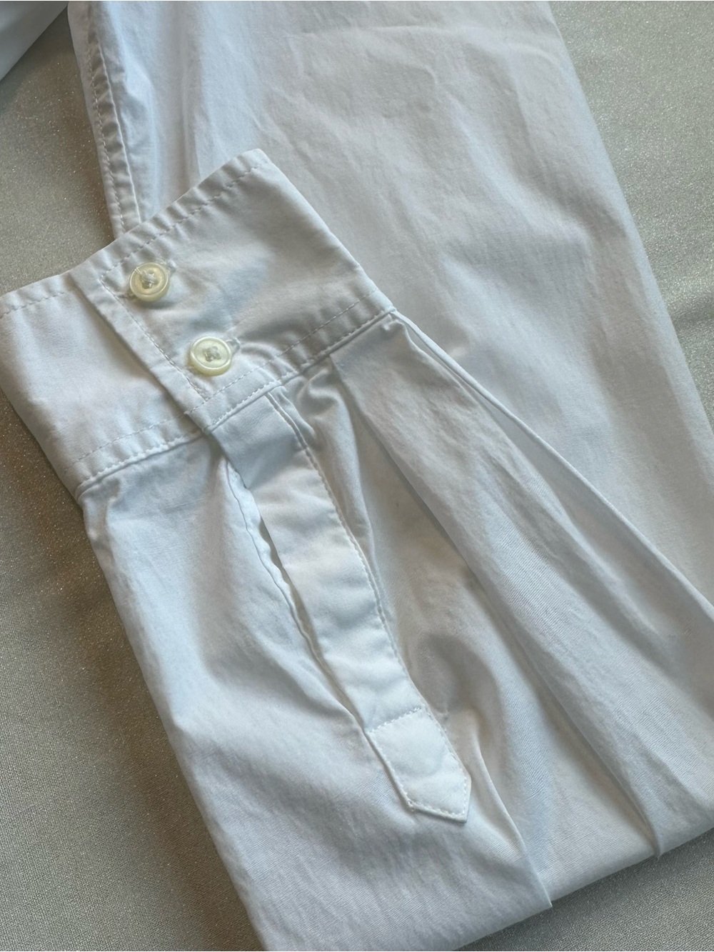 Banana Republic White Button Up Shirt Women’s 6 Tailored Fit White Lace Trim - Picture 15 of 16